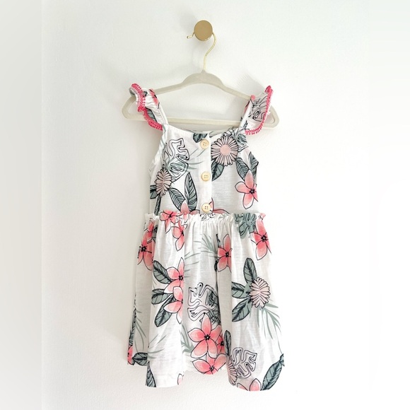 JESSICA SIMPSON Toddler Girls 2T Pink and White Floral Kids Dress - Like New - Picture 3 of 7